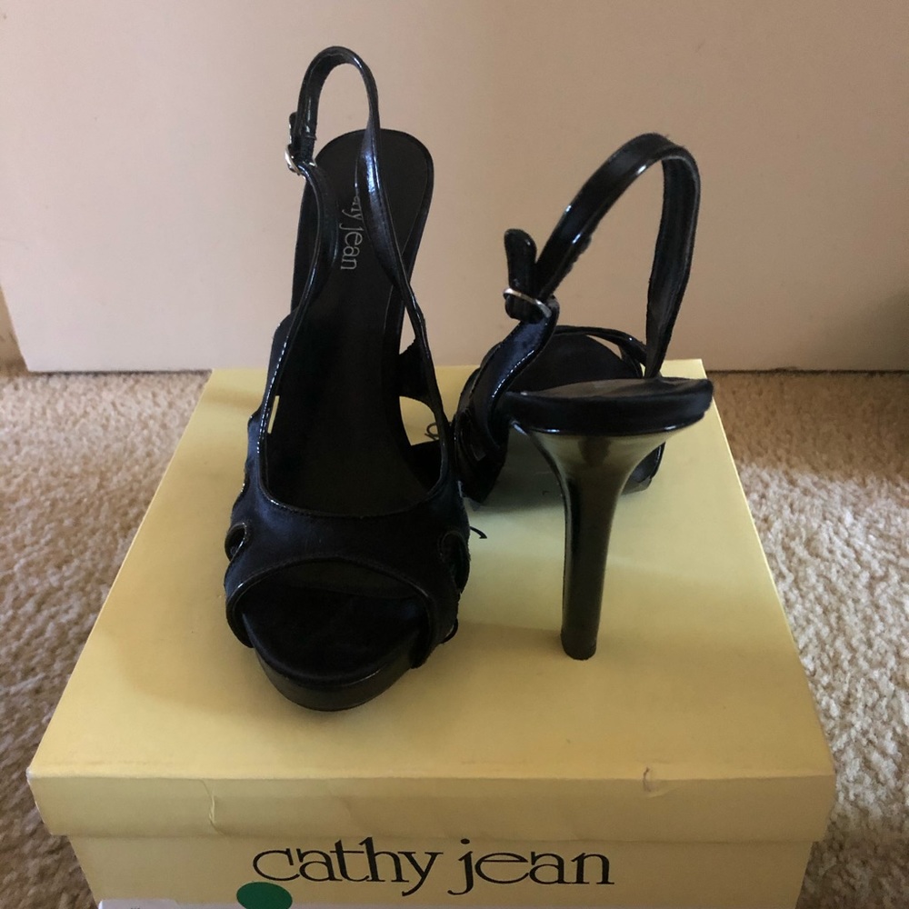 Black Sling Back Heels